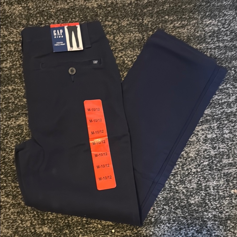 NWT GAP Kids Uniform Navy Pant Size M 10/12